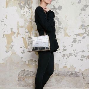 Chanel Lucite and CC charm beaded clutch bag